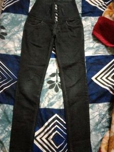 High Waist Black Jeans