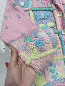 Hand-Knitted Patchwork Cardigan💕
