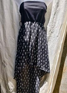 I. Cross Print Tube Dress