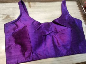 Purple Sleeveless Bollywood Blouse