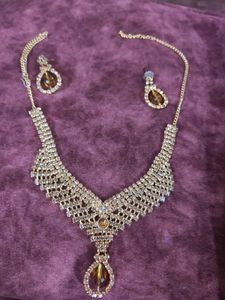 new gold stone Elegant Jewellery Set
