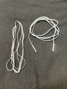 White double thread necklace and String Choker.