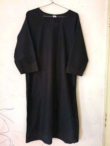 Pathani Style Black Kurta With Jacket