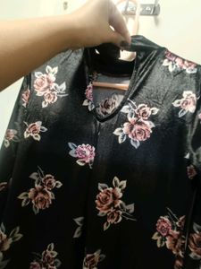 Floral Velvet Mini Dress