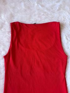 Zara Red Sleeveless Tank Top