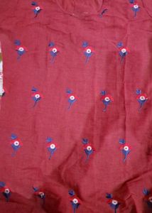 Maroon Color Straight Kurta