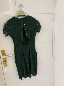 Emerald Green Lace Mini Dress