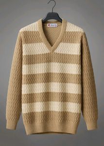 Striped V-Neck Sweater