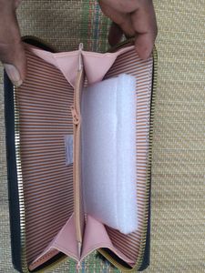 Stylish Black Wallet with Pompom