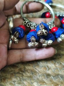 Oversized Ethnic Beaded Danglers