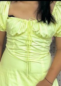 Trendy Yellow Corset Dress For Summer &amp; Autumn