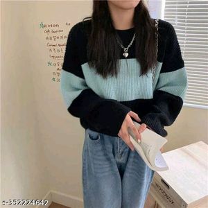 Korean Style Color Block Cropped Top