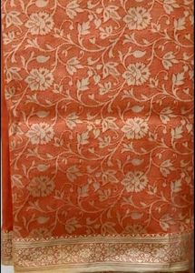 Floral Orange Saree