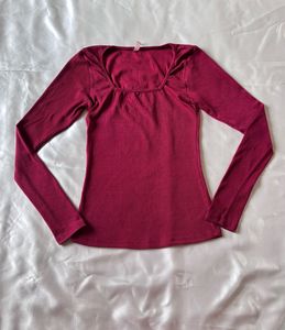 Maroon Full Sleeves Top