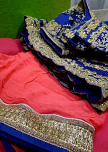 Mystic Navy Embroidery Choli For Women