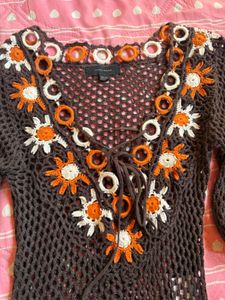 Vero Moda Crochet Knit Top