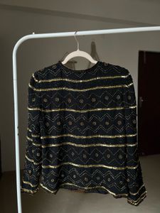 Classic WOMAN BLACK GOLD SEQUINS Jacket