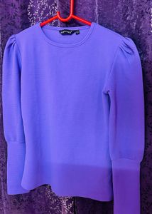 Periwinkle Puff Sleeve Top