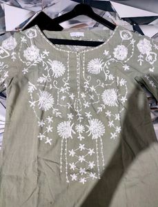 Hand Embroidered Cotton Kurti