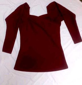 Elegant Maroon Top