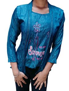 Stylish Navy 💙 Blue Top For Daily Wear 😀