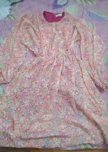 Floral Print Long Sleeve Dress