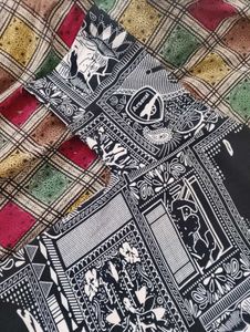 unisex oversized shirt with ethnic pattern in the