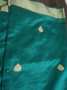 Green Embroidered Dress Material
