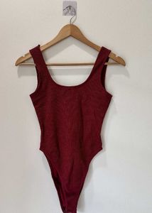 Red Fitted bodysuit