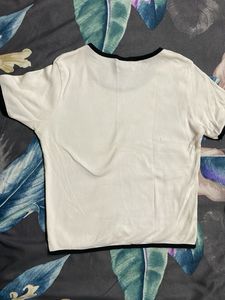 White Trimmed Tee