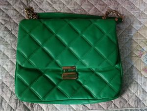 Quilted Green Shoulder Bag