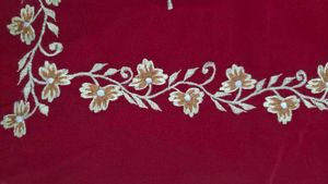 Elegant Red Embroidered Saree