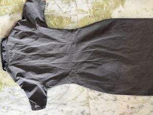 Knee-Length Grey Denim One-Piece By Velleygirl