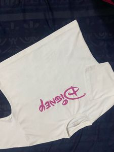 White Disney Crop Top