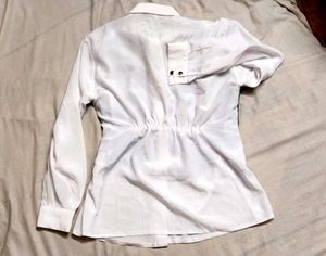 royal white shirt with black waistcoat and neck tie