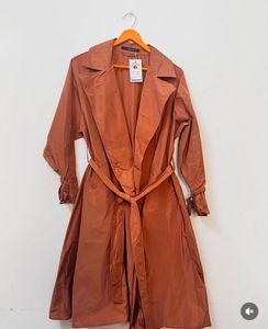 Peach Long Coat- Lightweight