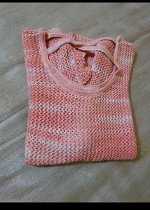 woollen Peach Knit top