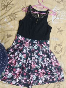 Short Netted Black Dress