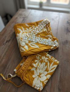 Floral Foil mirror Kurta Set