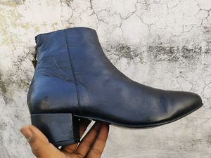 Anis Black Leather Ankle Boots(37,38,39,40,41,42)