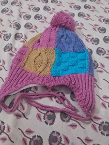 Colorful Knit Pom-Pom Hat