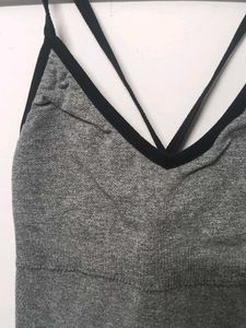 Gray &amp; Black Athletic Tank