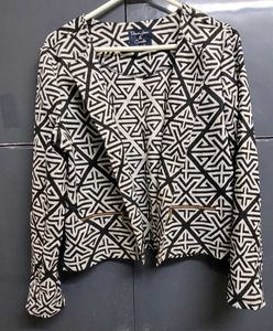 Front open Patterned Blazer Jacket