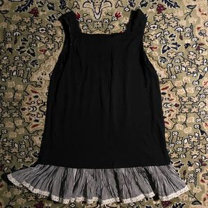 Vintage-Style Babydoll black Tank Top