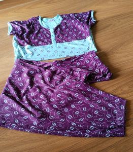 Top And Dhoti Style Nightwear