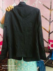 Striped Black Blazer