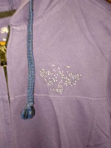 Lavender Hoodie with Rhinestone detail