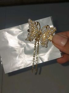 Butterfly Pearl Hair Clip