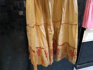 Red &amp; Gold Embroidered Traditional Dress