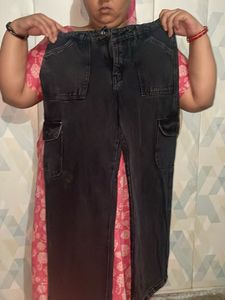 Black Cargo Jeans